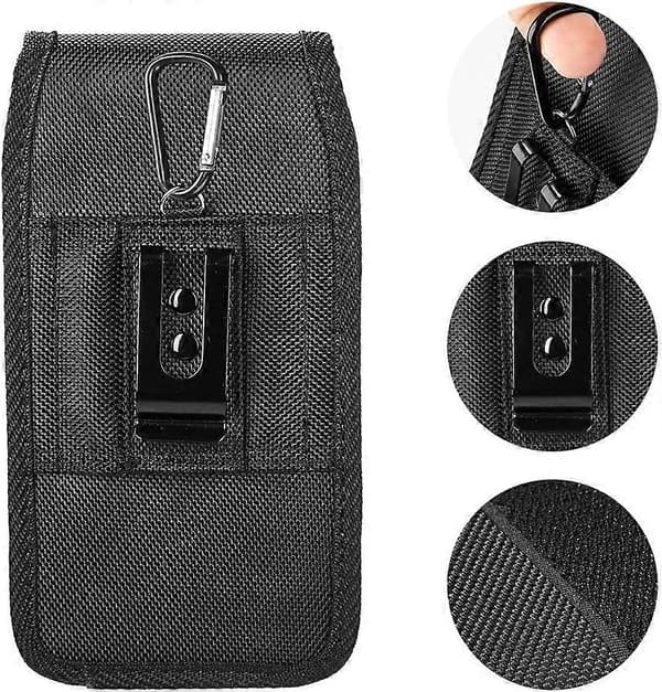 Vertikalt Robust Bälteshölsterfodral för iPhone 7 Plus 8 Plus Nylon Bältesväska Utomhusaktivitet Skyddsfodral