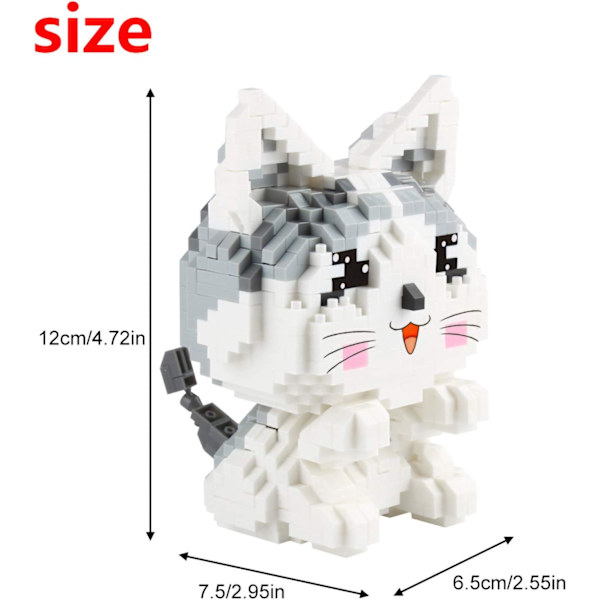 Mikro byggeklodser Mini kæledyr byggelegetøjsklodser til børn Cat Model 2284