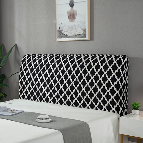 Hodegavltrekk malt mønster støvbeskyttelsestrekk hodegavltrekk stretch beskyttende trekk for soverom polstret dekorasjon egnet for 170-190 cm