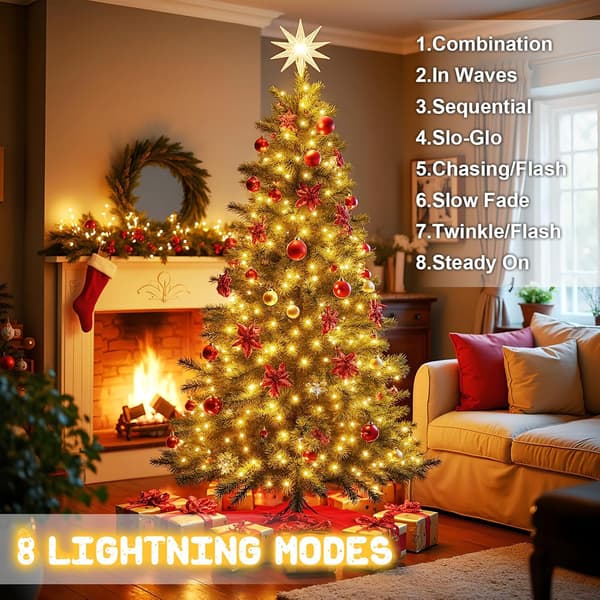 2 STK Varmhvite Julelys, 2 x 5M Batteridrevne Lyslenker, 100 LED med 8 Moduser Timer Vanntett Dekor