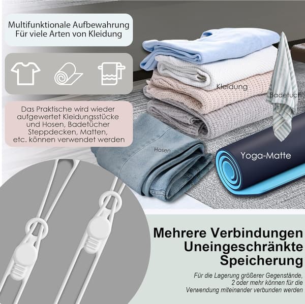 16 stk. silikone kabelbindere, kabelarrangør, genanvendelig White