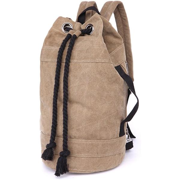 Canvas Rejse Duffles, Rejsetasker Overnatning Weekendtasker Carry On Skulder Tote Taske Rygsæk brown L