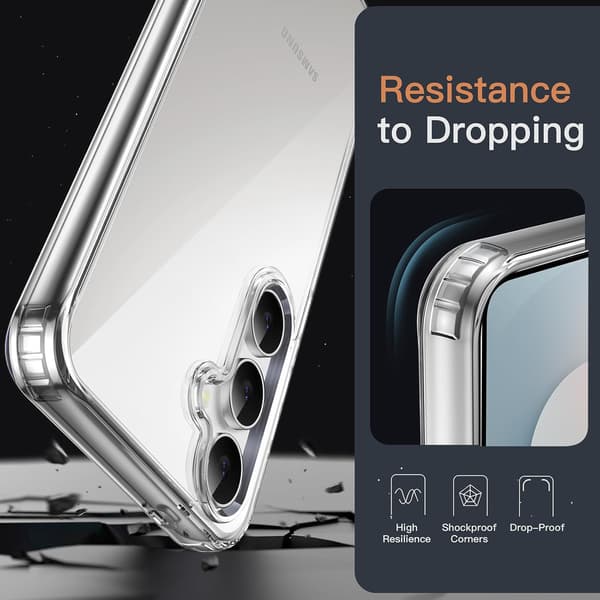 Etui til Samsung Galaxy S25 FE, Anti-gulning, Gennemsigtig