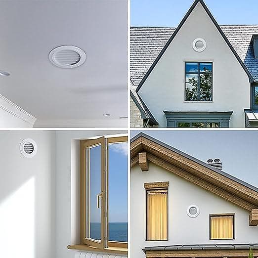 100mm Ventilationsutlopp med skyddsgaller - ABS (?100mm)