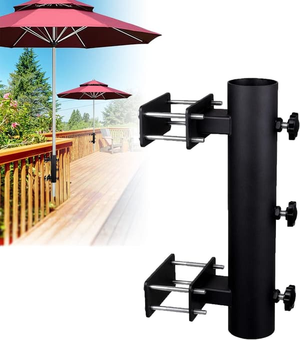 Solid parasollfot for terrasse, rekkverk, strand, gårdsplass, balkong, båt, bakluke