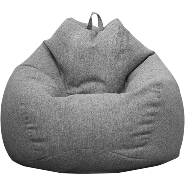 Bean Bag Cover (utan fyllmedel) Plyschleksak Förvaringspåse Kläder Organizer Beanbag Cover för vuxna barn (80 * 90 cm, grå)