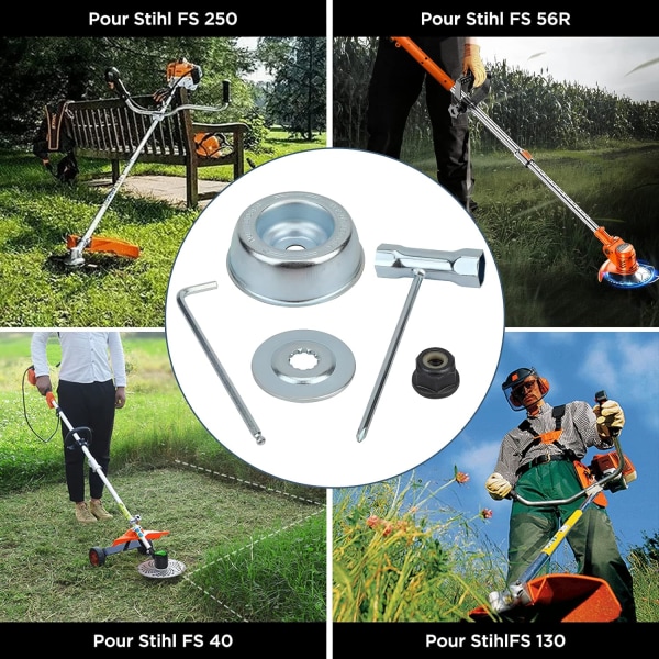 Universal buskrydderskærhoved møtriksæt, til Stihl FS55 FS55R FS56 FS56RC FS70R FS80 FS85 FS90 FS90R FS94 FS100RX buskrydder
