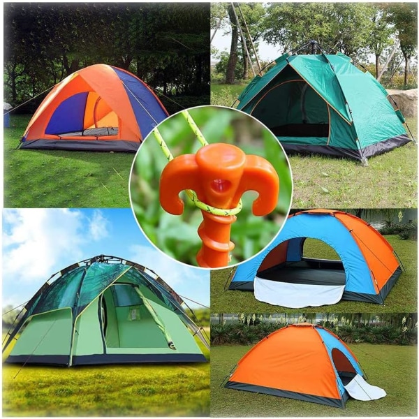 10 stk. campingteltpæle sømplastikskrue teltpløkker til fastgørelse af teltregnpresenninger