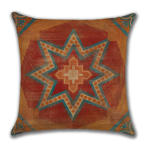 Abstrakte Kunst Putetrekk 45x45 cm Moderne Boho Geometriske Dekorative Pynteputetrekk Sofa Bil Firkantet Putetrekk Sett med 4