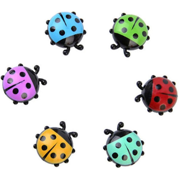 6 st Creative Plast Ladybugs Träd Kylskåpsmagneter Skrivbord (slumpmässig färg) 0.59 x 0.67 x 0.71 inches