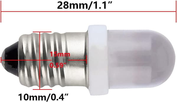 10 st E10 12V Spot LED-lampor Varmvitt