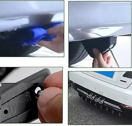 4 stk. bil bagkofanger spoiler diffuser, hajfinne diffuser universal bagkofanger spoiler slidbeskyttelse chassis dekoration bil spoiler