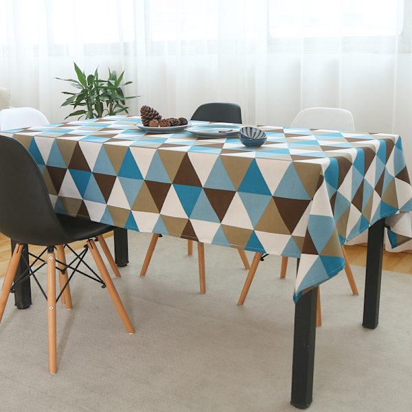 Duk med fläckskydd fyrkantig, duk triangulär duk diamant Blue 120*120CM