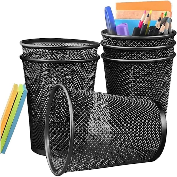 Pennställ 6-pack, Mesh Skrivbordsorganisatör Pennburkar, Kontorsmaterial Pennburkar För Kontor, Hem, Klassrum