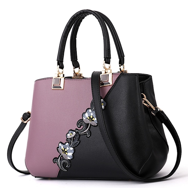 Dametasker Blomstermønster Crossbody Tasker Pom Pom Dekoration Håndtasker Tote Tasker til Damer Skuldertaske PU Læder morado
