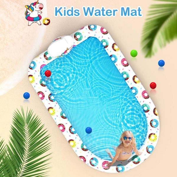 Sprinkler Paddling Pool til børn og hunde 3 i 1 oppustelig Splash Pad Sommer Wading Pools 65\" Udendørs have Spray Water Toy Dog Play Mat