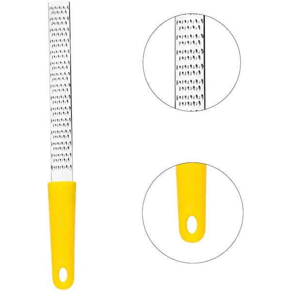 Rivjern i rustfritt stål, sitronrivjern, ost Rivjern, frukt og grønnsak Rivjern verktøy Yellow