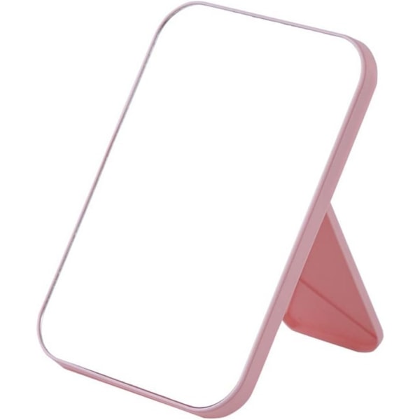 Super HD Mirror Pöytäpeili Taitettava Meikkijalusta Hands-Free Peili/Kädessä pidettävä peili (14*20cm) pink