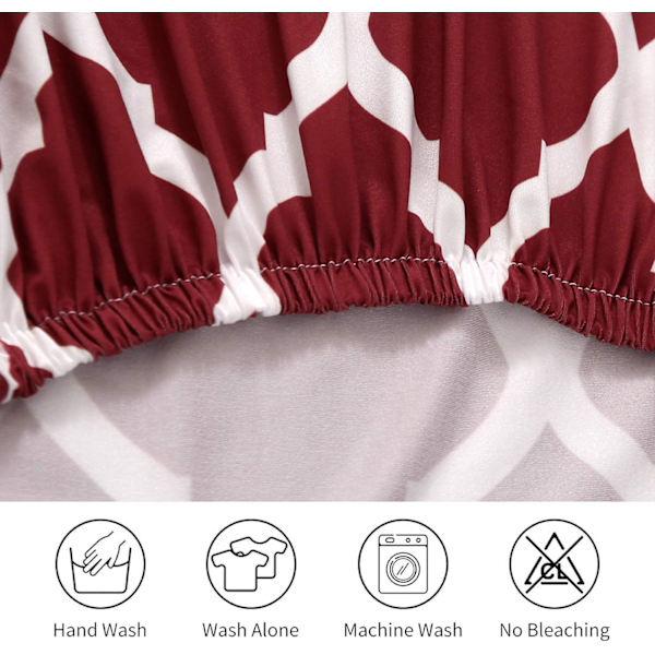 Ruokailuhuoneen tuolinpäälliset, irrotettavat ja pestävät tuolin suojukset, 4 tai 6 kappaleen sarja red 6pcs