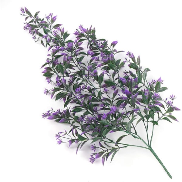 2 stk Kunstige Hengeplanter Blomstrende Wisteria for Hage Hjem Dekorasjon (Uten Kurv) Purple