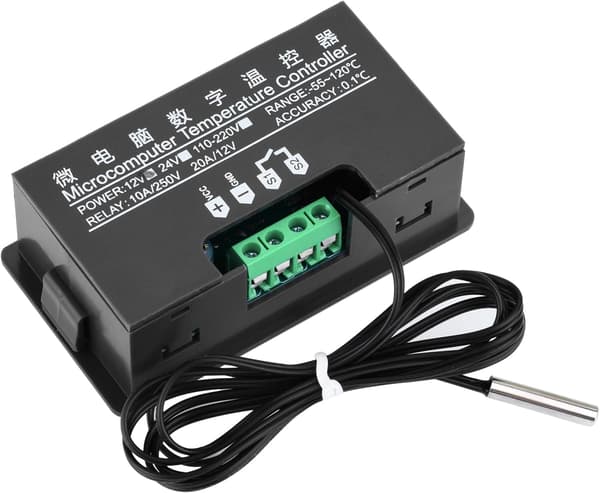 20A 12V Digital Termostat Digital Temperaturregulator Styrenhet Uppvärmning Kyla Kontroll Termometer Instrument