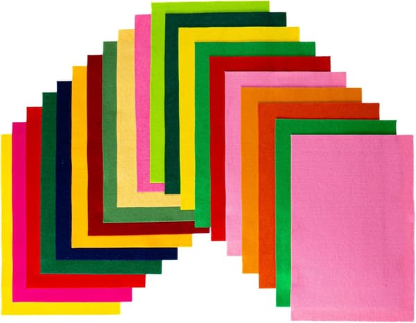 22 STK A4 Filtstofplader 30x20cm, 22 Assorterede Farver Polyesterplader til DIY Håndværk Syning Patchwork Kunstprojekter