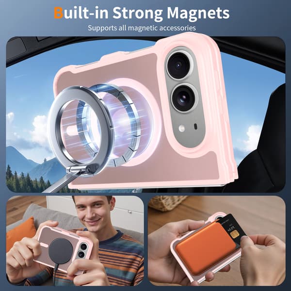 iPhone 18 Duo Magnetiskt Mobilskal, Mjuk Matt Halvtransparent TPU Stötsäkert Skyddsfodral Rosa