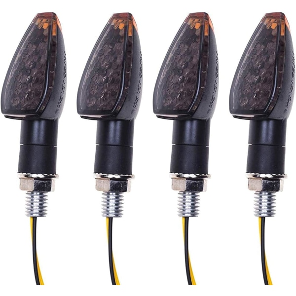 4 st motorcykelindikatorer 14LED blinkers 12V vattentäta rullande blinkers Universal för motorcykel scooter Quad Cruiser Off Road
