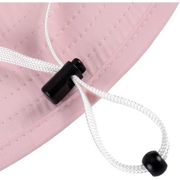 Baby Småbørn Solhat Børn Drenge Piger Sommer Bøllehatte Solbeskyttelse Bred Skygge Nakke Beskyttelse Justerbar Hoved Snøre Pink M