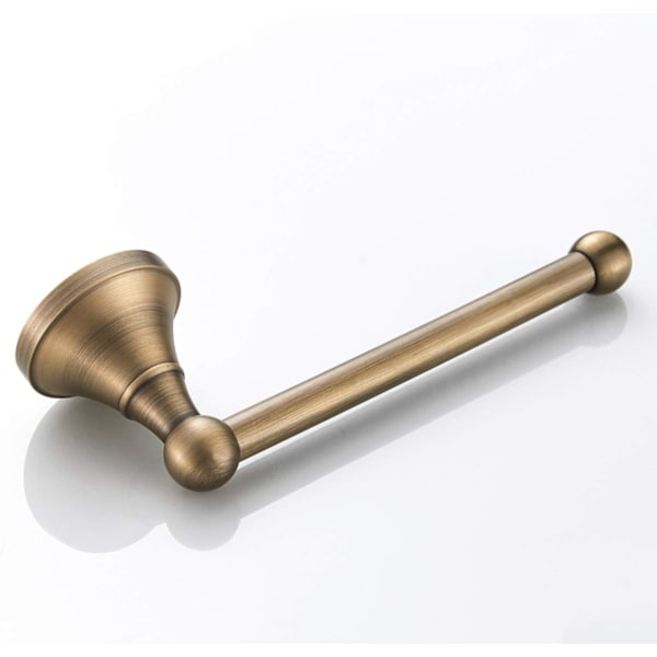 Toiletpapirholder Uden Dæksel Antik Messing Badeværelse Papirvæv Stang Væghængt, 20 cm / 7.87 tommer, Børstet Bronze