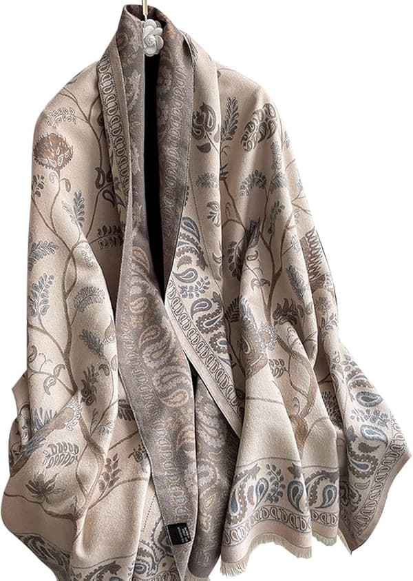 Kvindernes Reversible Oversized Tørklæde, Multifunktionelt Sjal Tæppe