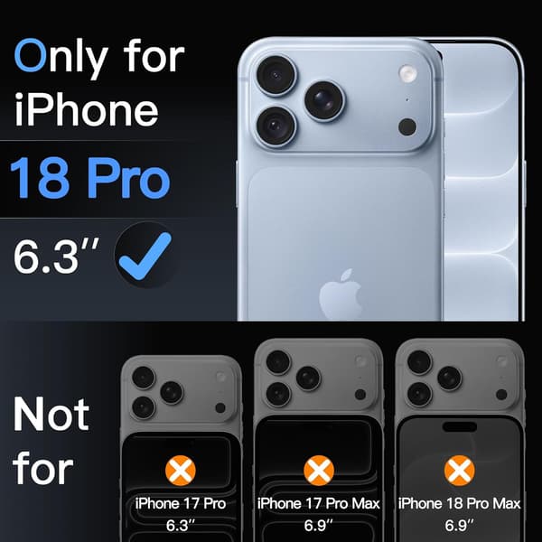 2-pack matta skärmskydd för iPhone 18 Pro, antireflex skyddsfilm