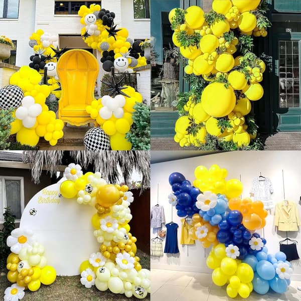 Gule balloner, 50 stykker 12-tommer gule balloner, til gule temafester, dimission, babyshower, bryllupsdekorationer