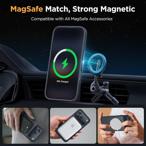 iPhone 18 Pro Max Magnetisk Telefoncover, Kompatibel med MagSafe Trådløs Opladning