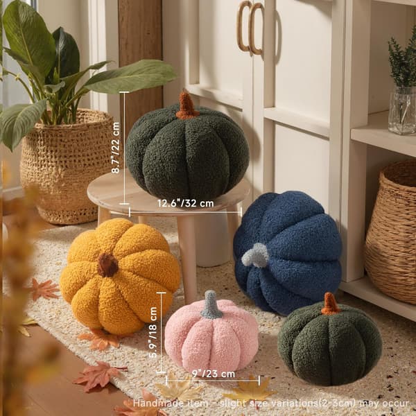 2 st höstpumpakuddar, mjuka 3D-formade kuddar för soffa, sovrum, Thanksgiving, Halloween heminredning, 32x22cm & 23x18cm