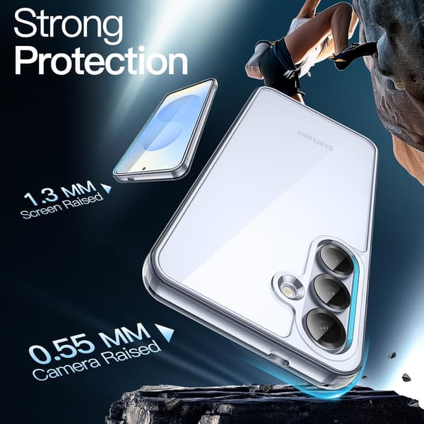 Etui til Samsung Galaxy S25 Plus, Anti-gulning, Gennemsigtig