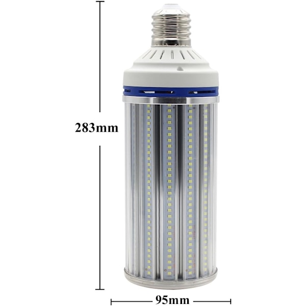 Led-pære E40 Høy effekt Maispære 80W 700W Ekvivalent 7000lm 2835SMD Lampe 85-265V, Kald hvit 6000k [Energiklasse A+]