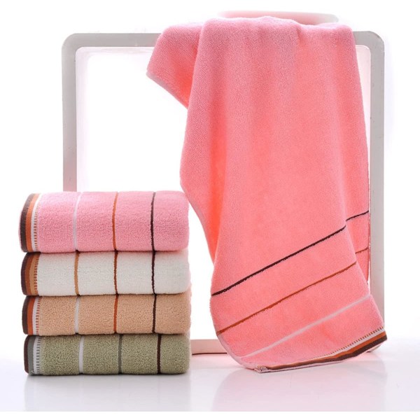 Qrity Set of 4 Small Cotton Hand Towels, Kitchen Towel, Kitchen Towels, Machine Washable, 35x75cm