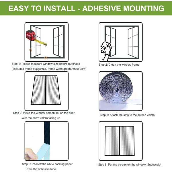Magnetisk insektskärm fönster, magnetisk insektsdörr myggnät skjutdörr med magneter anti mygg insekter, fint nät, med kardborreband white 150*180CM