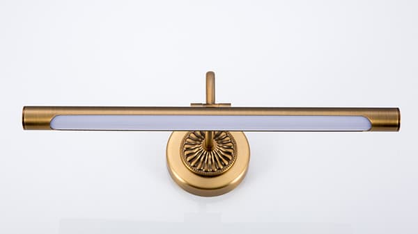 Moderne LED-metalspejllampe til badeværelse og makeup brown bronze 45.5cm