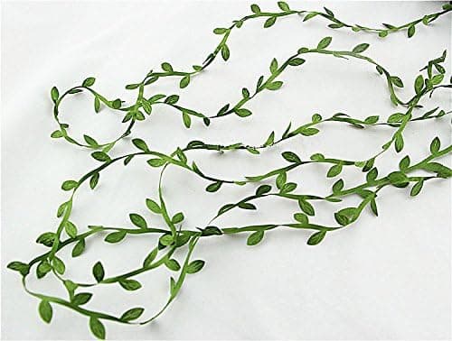 84 meter olivenblader bladkantbånd for DIY-håndverksdekorasjon Green 84 Yards