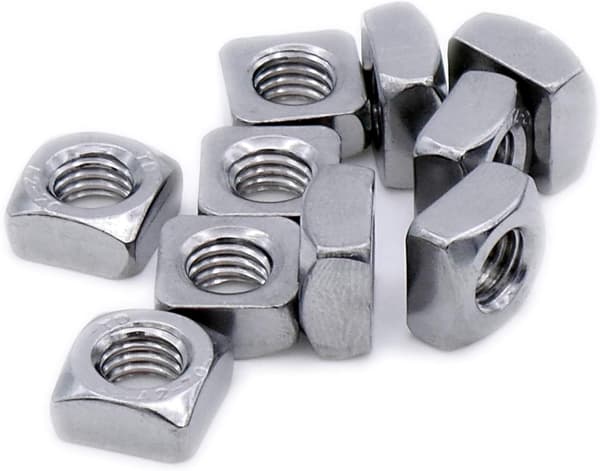 M8 (8mm) fyrkantig mutter (fasad) – Rostfritt stål (A2) (20-pack)