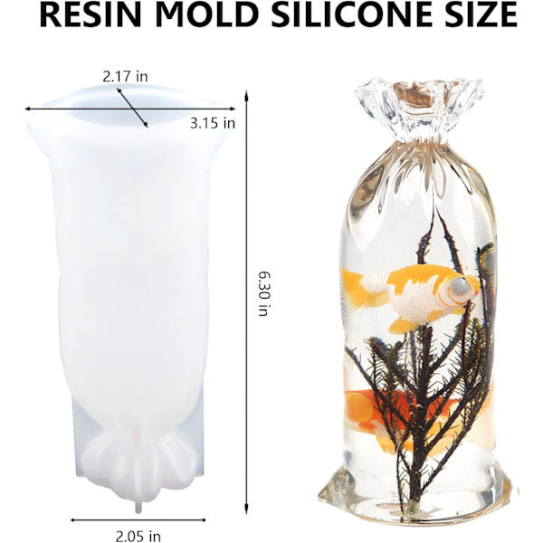 Lyckobagsformar i Resin, Silikonformar för Resin Gjutning, Resinformar i Silikon för DIY Lyckobags Bord Heminredning