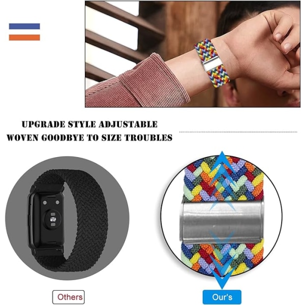 20mm Samsung Galaxy Watch 5/Watch 5 Pro /Watch 4/4 Classic/Watch 3 /Gear Sport/Gear S2 Classic, vävd rem för Galaxy Watch Active 2