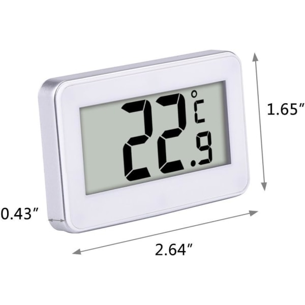 Kyl Digital Termometer Frys Digital Termometer och Inomhus Temperaturmätare, Vit