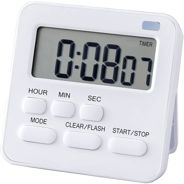 Køkkenur, ægur med ur, køkkenvækkeur, magnetisk timer, digitalt stopur med LCD-alarm