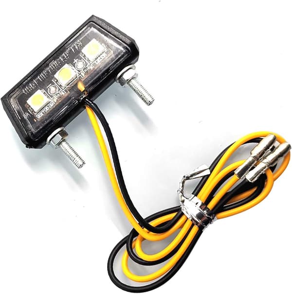 Moottoripyörän rekisterikilven valo 3 SMD LED-siru Mini Tiny Lamp