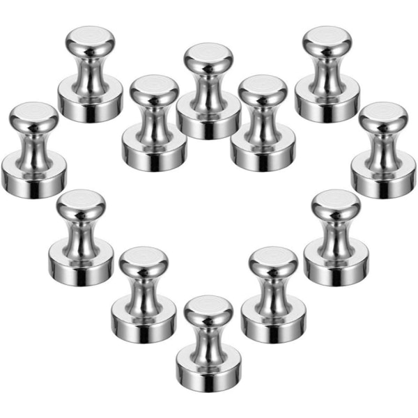 Kylmagneter Stark, Neodym Magnetiska Push Pins för Magnetisk Vittavla 12-pack
