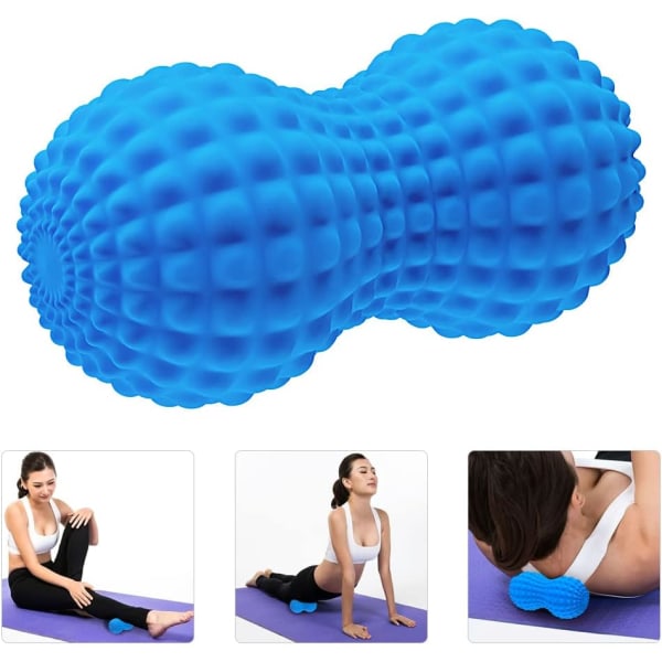 Peanut Massageboll, Dubbel Lacrosse Massagevals för Rygg, Nacke, Axlar, Ryggrad, Ben, Höfter, Muskelmassageboll