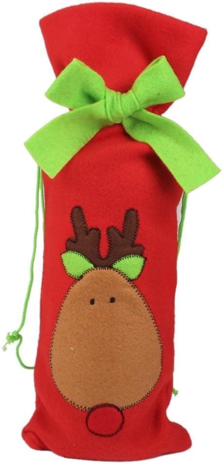 3-pack Julvinpåse Presentinslagning Snörpåse Tomte Rensa Träd Mönster